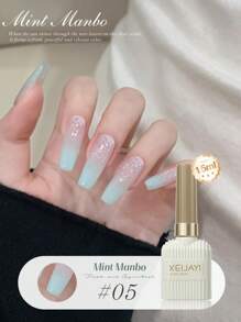 XEIJAYI 1瓶装15毫升绿色凝胶指甲油，四季美甲，可卸LED凝胶指甲油，DIY家庭沙龙美甲，夏季送给女性女孩的美甲礼物 - 彩色 - 查看 13