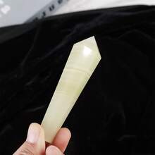 1入天然水晶尖頭，治療非洲玉法杖，能量青金石方尖鵝卵石，手工雕刻家居裝飾方尖鵝卵石，礦物石製手工藝品房間水族箱裝飾 - 9cm - 查看 9