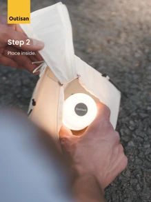 Outisan Camping Lantern Shade, Fits Any Small Light, Brilliant Gift Idea - Beige - View 6