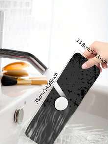 1pc-A Replacement Faucet Pad, Splash Proof Water Pad, Washbasin Faucet Water Absorption Pad - Dark Grey - View 5