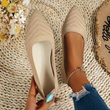 1 Paio Di Scarpe Casual Comode Con Punta Affusolata Per Le Donne - Albicocca - Visualizzare 1