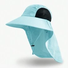 Chapeau de soleil avec son rabat de cou, protection UV UPF 50+ pour les activités de randonnée ou de pêche, Casquette à large bord pour les hommes et les femmes - Multicolore - Voir 16