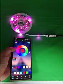 ONELEDWANGRX 1pc 1M/3.3Ft-15M/50Ft RGB Color LED String Light, USB Powered Led Lighting, APP And 24-Key Remote Control For Home Decoration TV Backlight Bedroom Living Room Decor - White - View 8