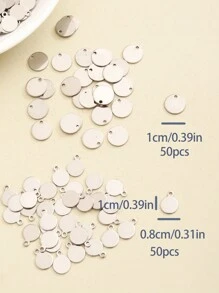 10 pezzi Braccialetto e collana di base in acciaio inossidabile rotondo e liscio, accessori fai-da-te alla moda