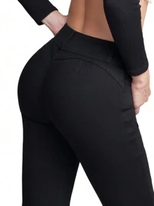 Women's Stretch High-Rise Butt Lifting Jeans, Comfortable Tights, Great Quality - 黑色的 - 查看 2