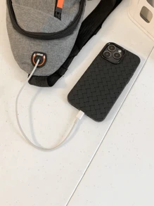 1入基本款交叉跨肩包運動尼龍字母腰包，多口袋間隔攜帶式吊帶包，可調帶臀包，拉鍊周末隨身旅行袋，適合男孩/青少年/大學生戶外/郊游/旅遊/體育場所 - 灰色 - 查看 6