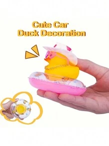 Bộ đồ trang trí nội thất ô tô vịt vàng DIY cho bảng điều khiển và gương chiếu hậu - Màu vàng - Xem 4