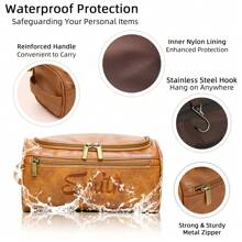 Personalized Toiletry Bag For Men, Engraved Name Initials Toiletry Bag, Customized Monogram Travel Shaving Dopp Kit For Groomsmen, Gift For Christmas, Birthday, Dad, Husband, Grandpa,