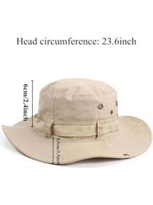 1pc Men's Wide Brim Sun Protection Bucket Hat, Foldable Summer Outdoor Bucket Hat, Suitable For Fishing, Hiking, CampingMen's Sun Hat Summer Hat, Suitable For Summer Outdoor Activities Such As Hiking And Fishing