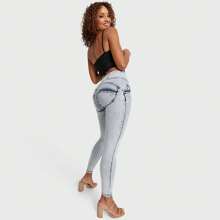 WR.UP® SNUG Jeans - High Waisted - Full Length - Acid Wash - Blue - View 2