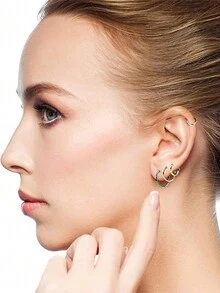 4 cái/bộ Nhẫn xuyên cơ thể Unisex không gây dị ứng bằng thép không gỉ 316L (Dành cho mũi, tai, môi, vách ngăn) - Vòng mũi - Vòng phân đoạn có bản lề - CBR, Nhẫn xỏ lông mày bằng thép liền mạch 16G, Trang sức bạc/đen/vàng/vàng hồng/màu cầu vồng Bộ - Đường kính ống 1.2mm đường kính trong 6/8/10/12mm - Xem 10