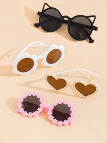 4pcs/3pcs/1pc Fashionable Cute Glasses For Baby & Kids, Back To School Gift