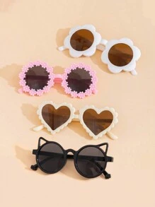 4pcs/3pcs/1pc Fashionable Cute Glasses For Baby & Kids, Back To School Gift