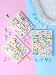 Silicone Daily Use English Letter & Number Shaped Molds, Holiday, Kitchen Handmade Molds, Soap, Candle, Plaster Molds, Kitchen Accessories, DIY Supplies - Multicolor - View 11