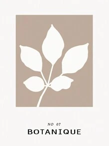 1 pieza Pintura impresa en lienzo, paloma blanca con patrón de flor de tinta, estilo minimalista moderno, beige/negro, arte de pared para la decoración de pasillo/corredor/dormitorio/sala de estar como fondo de sofá, sin marco, regalo perfecto, decoración del hogar, embalaje en tubo de PVC - Multicolor - Ver 34