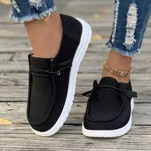 1 par de zapatos deportivos y de ocio antideslizantes para mujer - Negro - Ver 4