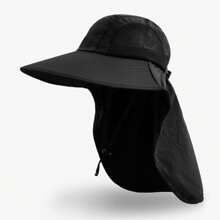 Chapeau de soleil avec son rabat de cou, protection UV UPF 50+ pour les activités de randonnée ou de pêche, Casquette à large bord pour les hommes et les femmes - Multicolore - Voir 19