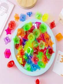 40pcs Plastic Transparent Colorful Spinning Tops Toys, Party Favors (Random Color/Style) - Multicolor - View 7