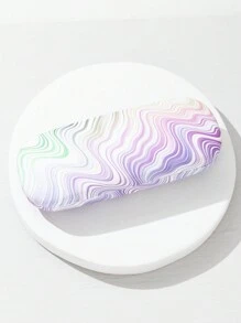 علبة تخزين نظارات شمسية للنساء بتصميم وردي متدرج مخطط قطعة واحدة، المدرسة