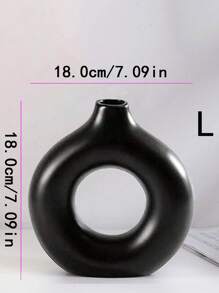 1pc Donut Round Vase | Nordic Vase | Minimalist Vase Home Living Room Desktop Flower Arrangement Vase Decorative Ornament Home Decor Room Decor Flower Vase Glass Vase