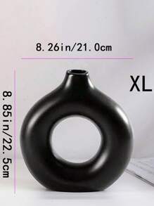 1pc Donut Round Vase | Nordic Vase | Minimalist Vase Home Living Room Desktop Flower Arrangement Vase Decorative Ornament Home Decor Room Decor Flower Vase Glass Vase