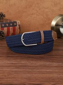 New Kids Elastic Belt, Unisex Fashion Woven Belt With Buckle Closure - Durable And Adjustable, Suitable For Various Casual Wear - Easy-To-Use Clasp Design