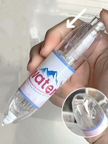 1pc Push-Type Correction Tape With Replaceable Refill, Small Sized Cartoon Design, High Capacity, Suitable For Students Back To School