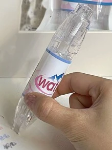 1pc Push-Type Correction Tape With Replaceable Refill, Small Sized Cartoon Design, High Capacity, Suitable For Students Back To School