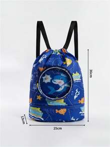 Bolsa de natación de dibujos animados - Diseño de calidad, mochila versátil para fitness, organizador de artículos de tocador amigable para viajar, bolsa de almacenamiento espaciosa de doble hombro - Ideal para almacenamiento de natación - Multicolor - Ver 12
