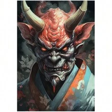 1入組恐怖海報古代神秘生物帆布油畫壁畫客廳家居裝飾無框