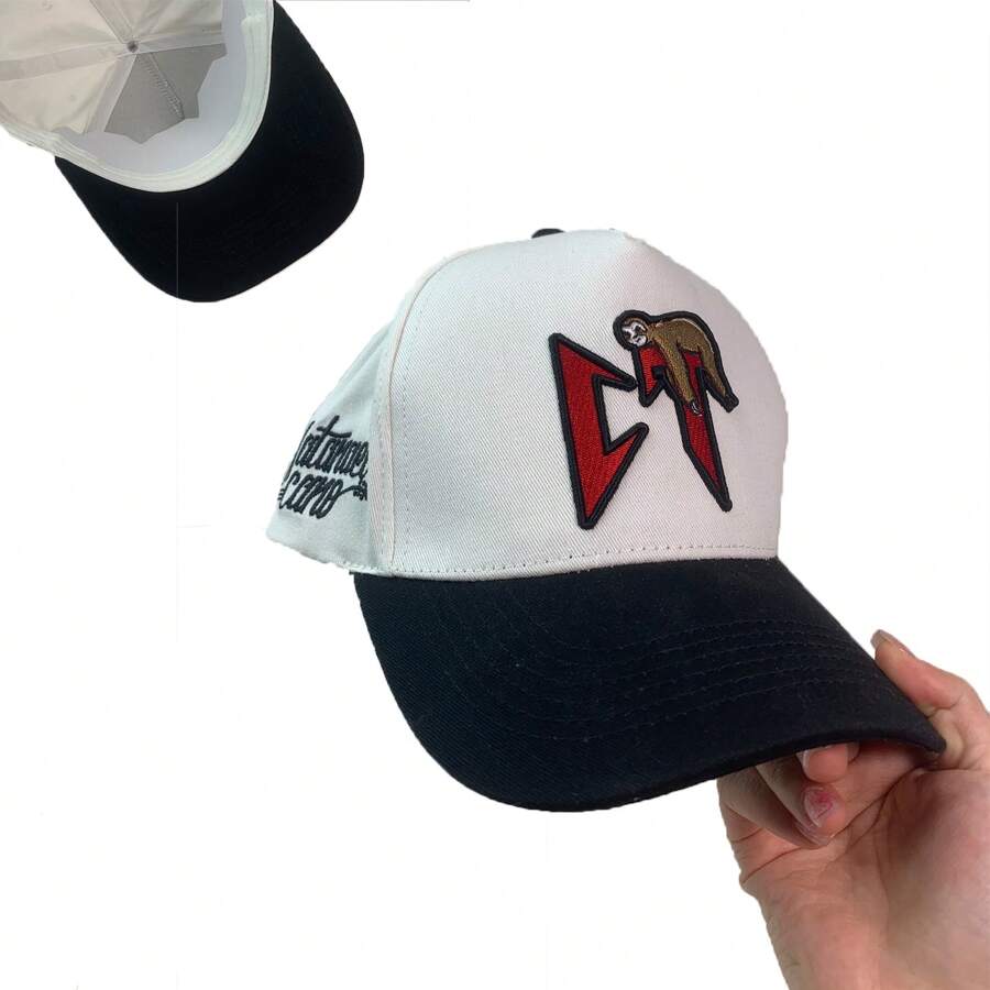 Gorra Blanca Negra Hombre Visera Ct Snapback Exteriores - Blanco y Negro - Ver 1