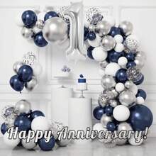 40英寸銀色數字鋁箔氣球生日派對裝飾品年齡生日數字氣球