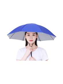 可折叠遮阳伞帽，适合钓鱼、防晒、防晒霜、雨天遮阳，春夏必备，伴娘礼物，房间装饰，卧室装饰，海滩，旅行，男女皆宜，度假 - 淺藍色 - 查看 11