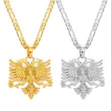 1pc Albania Eagle Pendant Necklaces For Men Women Silver Color/Gold Color Albanian Jewelry  Kosovo - Multicolor - View 10