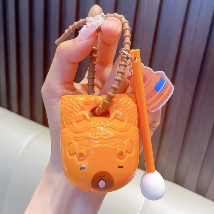 少年減壓玩具可愛卡通木魚有趣娛樂器幸運木魚貓塑像裝飾，可發出聲音的打擊樂器