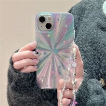 Cell Phone Lanyards Premium Aurora Graffiti IMD Phone Case Compatible With IPhone 14ProMax/14Pro/14/15ProMax/15Pro/15/13ProMax/13Pro/12/11, Simple & Cartoon, Anti-Fall