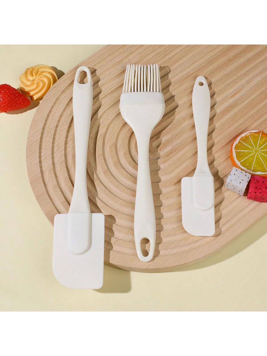 مجموعة 3 في 1 تشمل فرشاة سيليكون للزيت وملعقة سيلي...