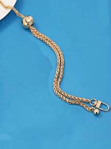 1PC Reglabil, elegant, lanț de bile de aur, geantă de metal, lanț, portofel, lanț de schimb, curea pentru geantă de schimb, geantă de umăr, geantă de mesager, curea cu lanț, accesorii pentru portofel, versatil, reglabil, pentru genți, huse, accesorii pentru telefoane, accesorii de călătorie, personalizează-ți stilul. Oferă prietenilor cadouri de vacanță, cadouri de ziua mamei.