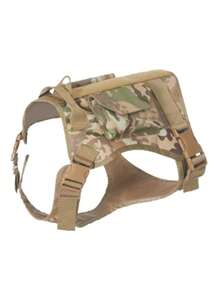 1pc Outdoor Tactical Dog Harness Leash And Collar Set, Camouflage Vest With Pocket For Medium And Large Tactical Dog - Army Green - View 7