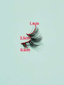 6pairs/Set Crossed Criss-Cross Natural False Eyelashes For Professional Makeup, Daily Wear, Extension Length From 0.5mm To 1.4mm Strip Lashes,Lashes,Eyelashes,Fake Lashes - Black - View 7