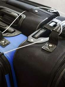 1pc Outdoor Travel Security Cable Lock, Braided Steel Coated Luggage Lock, Lightweight Double Loop Security Cable Rope. - Multicolor - View 2