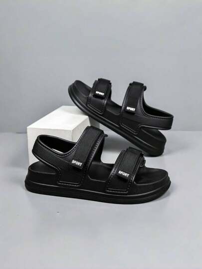 男士夏季钩环厚底沙滩拖鞋，尺码偏小 1 码，情侣/家庭款