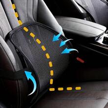 Car Seat Back Support Mesh Lumbar Cushion, Adjustable - Black - View 1