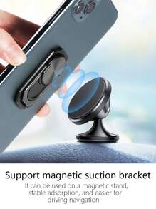 Reletech 1/2pcs Mobile Phone Holder, Slouchy Person Holder, No Storage Required. 360 ° Magnetic Suction, Rotating, Sliding, Detachable Mobile Phone Ring Buckle Bracket, Anti Fall Creative Mobile Phone Buckle Ring Buckle Bracket