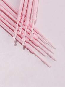 RANCAI 100支装塑料双头牙签软牙线棒牙缝刷牙线棒便携式口腔牙刷清洁工具 - 彩色 - 查看 5