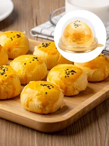 50pcs Disposable Round Cake Boxes For Wedding, Party And Baking Packaging - Gold - View 4