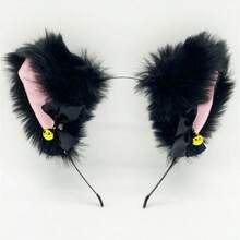 1 diadema con orejas de gato, aro para cabello con diseño de gatito - Blanco - Ver 5