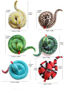 迷你可爱卡通毛绒蛇玩具，看起来像一条真正的蟒蛇，有蓝岛三尾蛇和猩红王蛇可供选择，材质可爱柔软，亲肤舒适，造型逼真，非常适合恶作剧或赠送给朋友和自己，家居装饰有趣的毛绒，迷你玩具，迷你玩具，动物尾巴，章鱼毛绒，傻