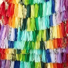 6 Rollos, Guirnaldas de papel crepé (1.77"), Adecuado para decoración de cumpleaños, fiesta, bodas, manualidades, pequeños regalos creativos, accesorios de vacaciones, suministros para fiestas de cumpleaños, regalos de cumpleaños, suministros de decoración de fiestas - color - Ver 3
