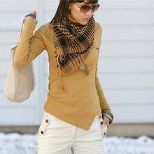 Shemagh  Bufanda panuelo chal Clásica Algodón Moda - Camel - Ver 7